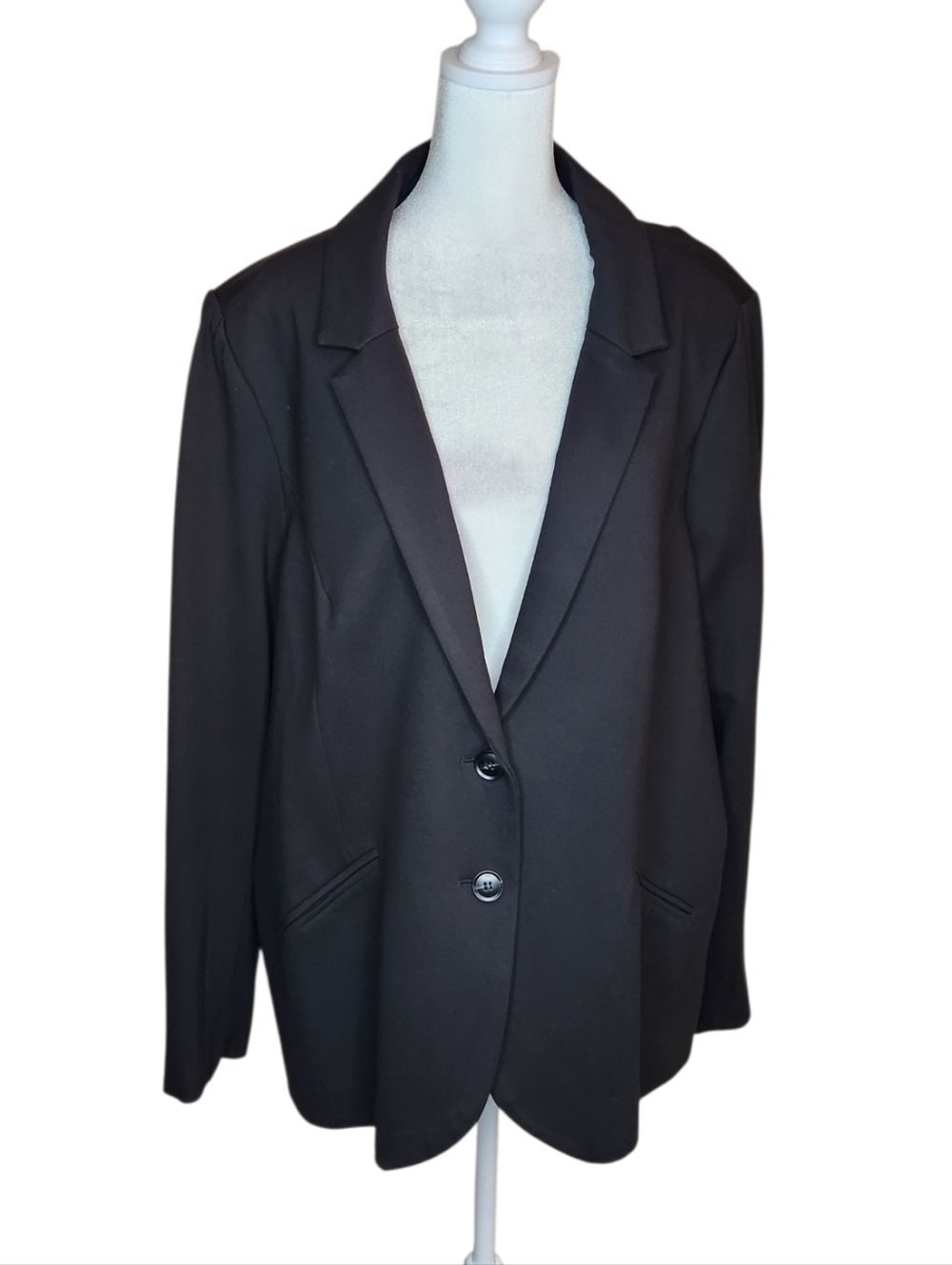 Universal Standard Black Notch Collar Blazer Size Plus M 18/20
